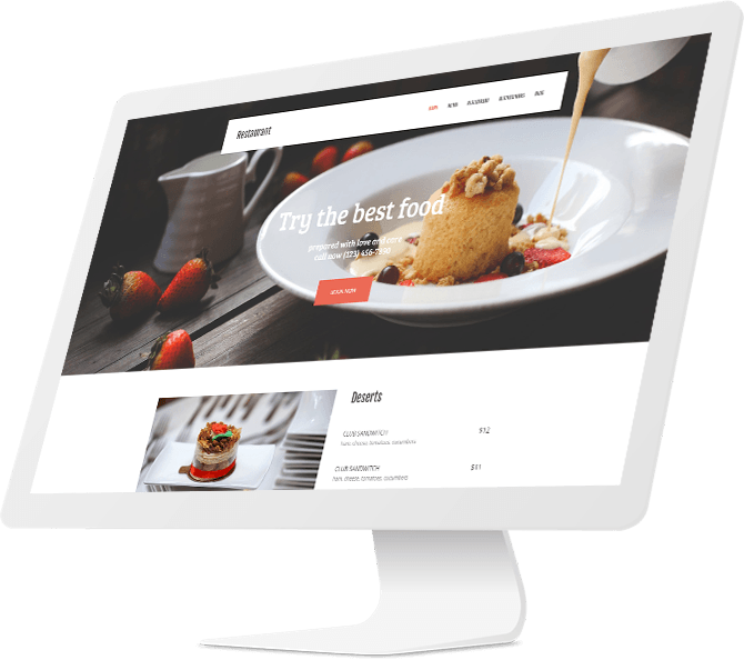 restaurant and bar webpage