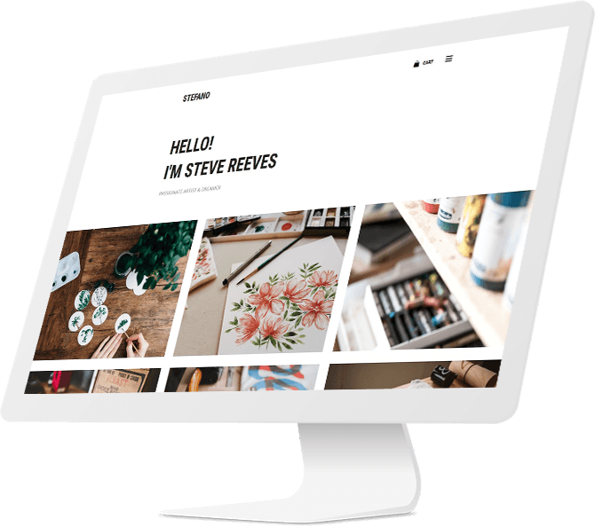 artist webpage and shop