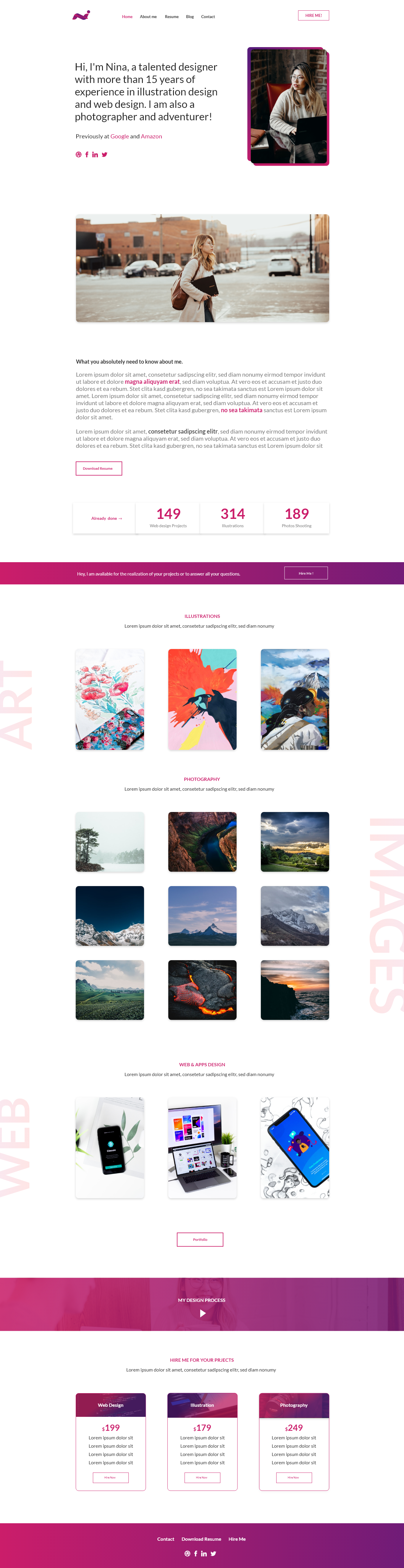 download free adobe xd landing pages templates