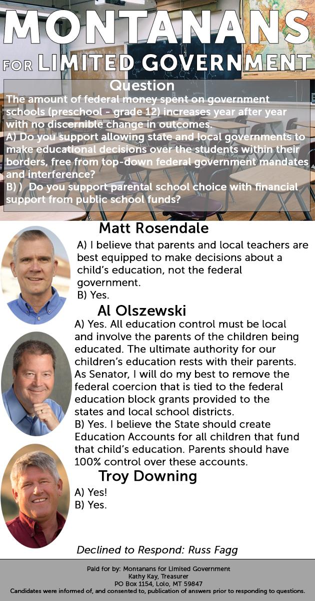 U.S. Senate Candidate Questionnaire 6 Education