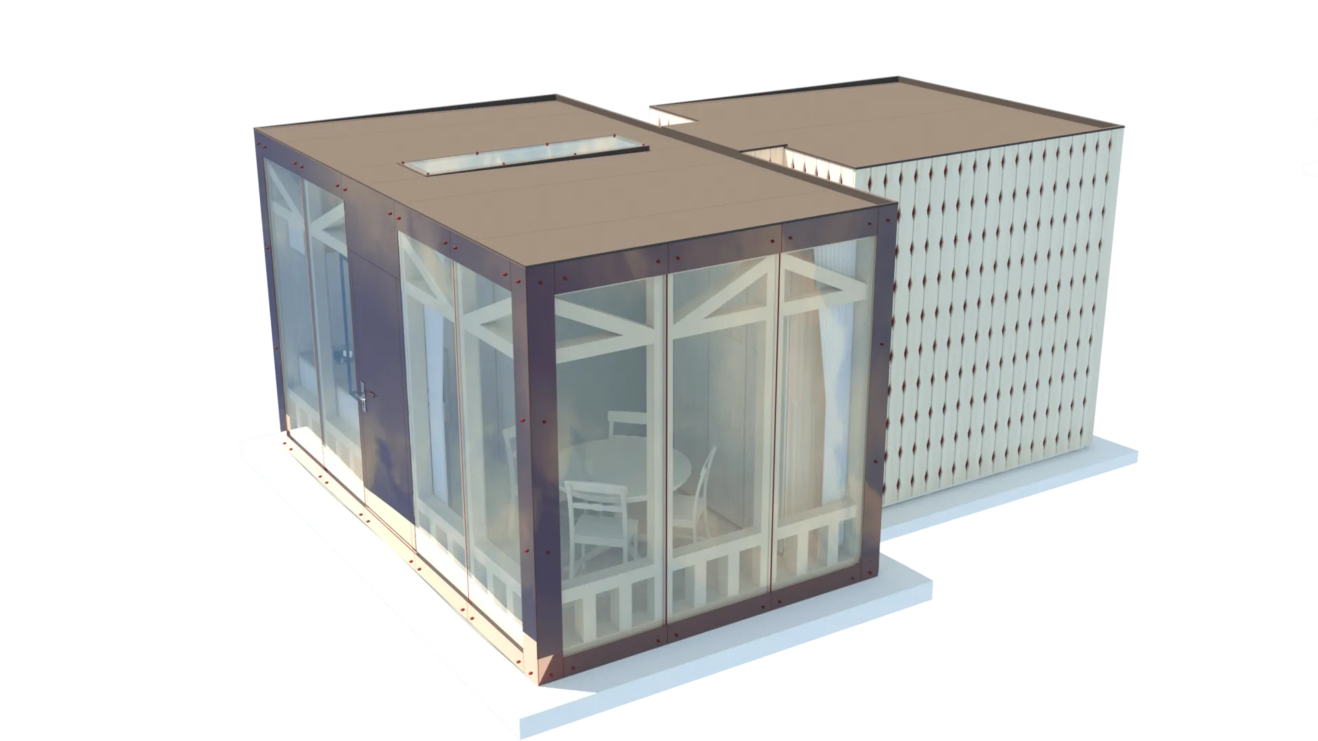 Moduļu mājas 27 m² plānojums