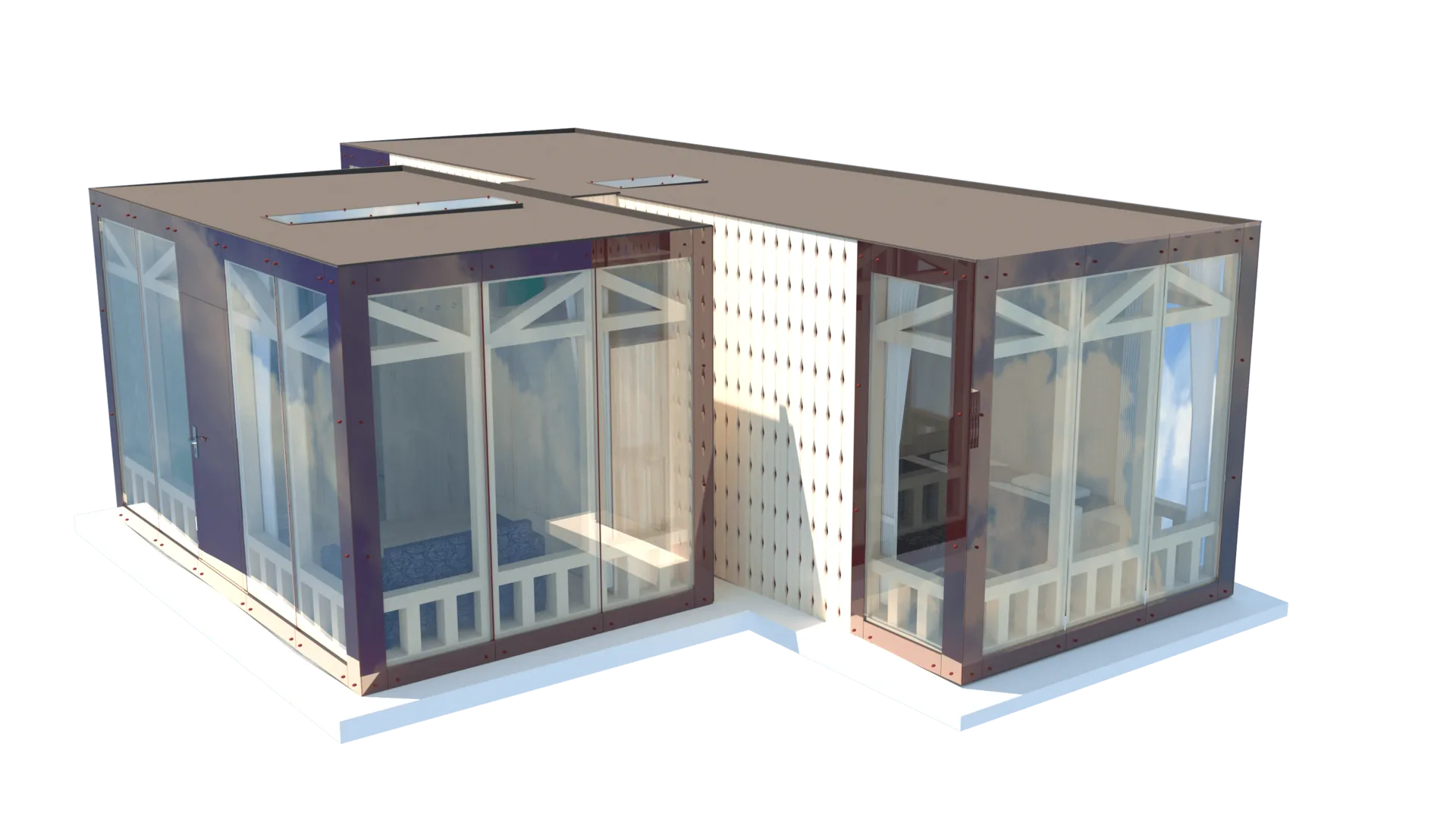 Moduļu mājas 45 m² plānojums