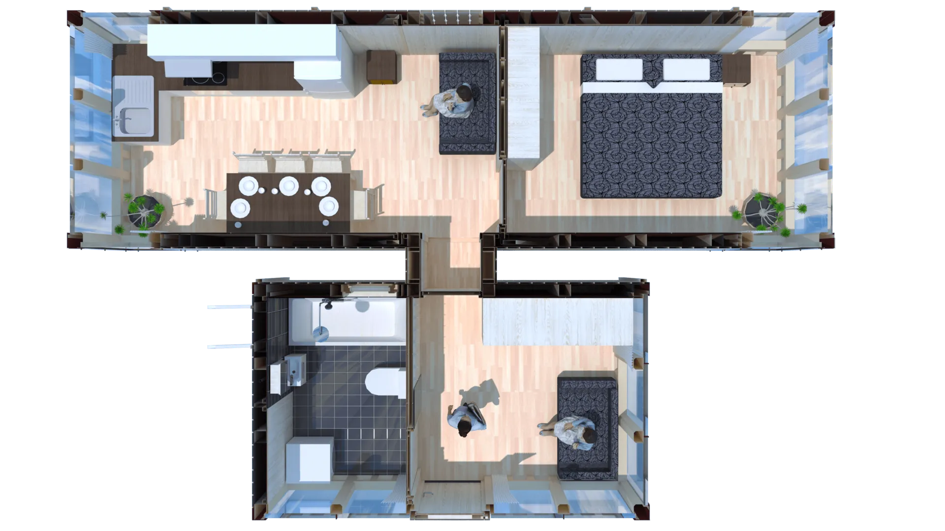 Projekts 45 m²