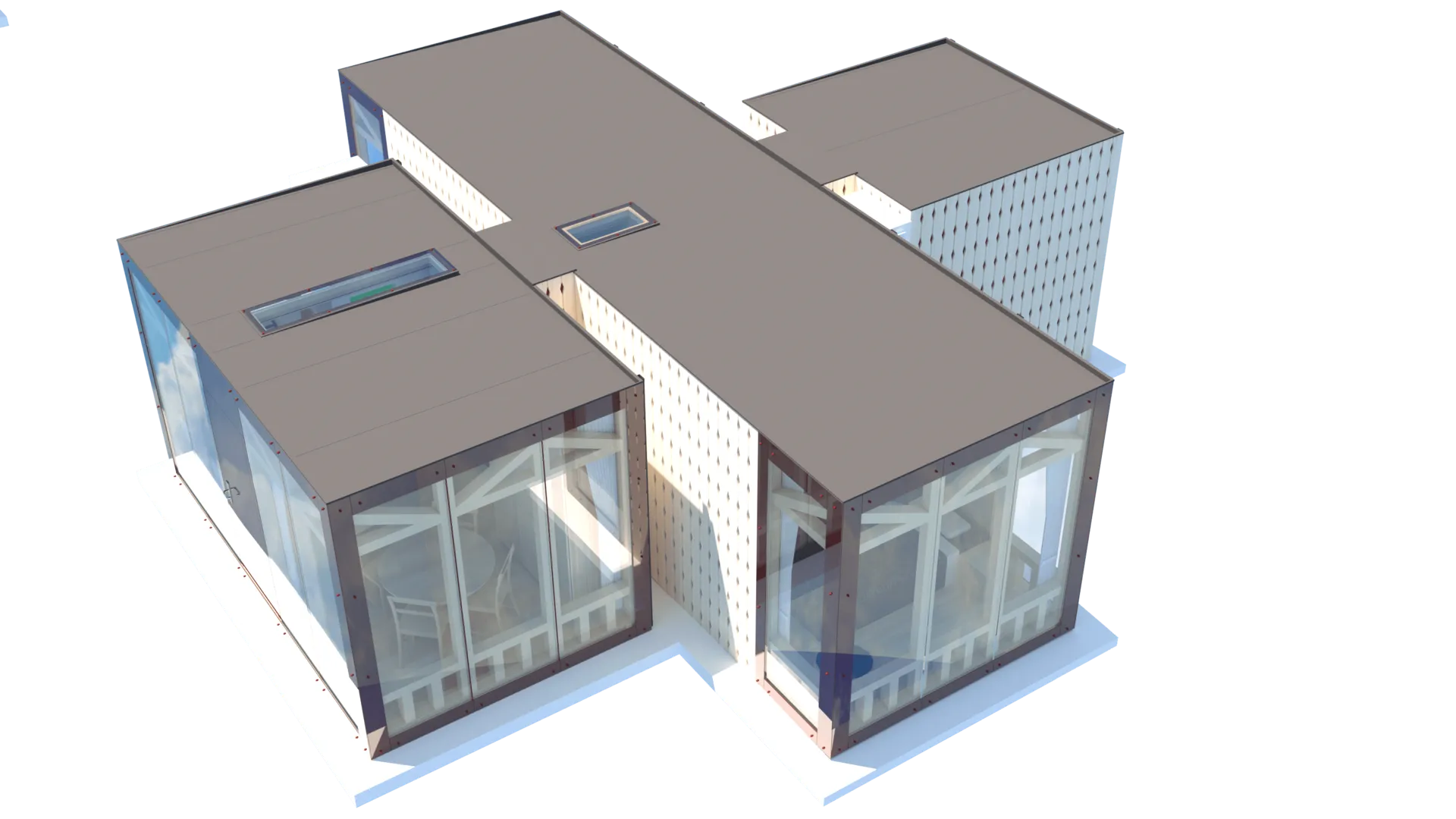 Moduļu mājas 54 m² plānojums