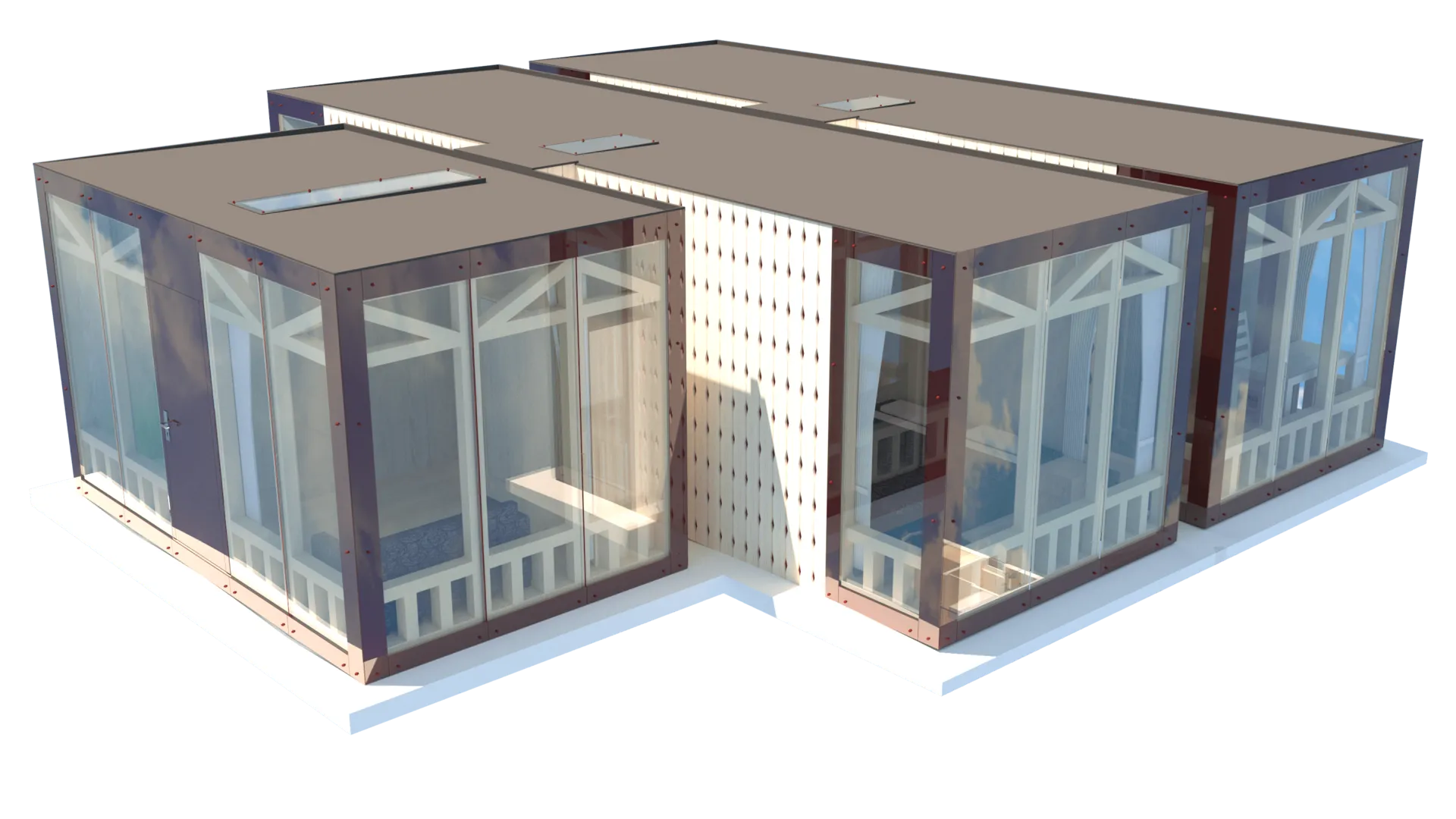 Moduļu mājas 75 m² plānojums