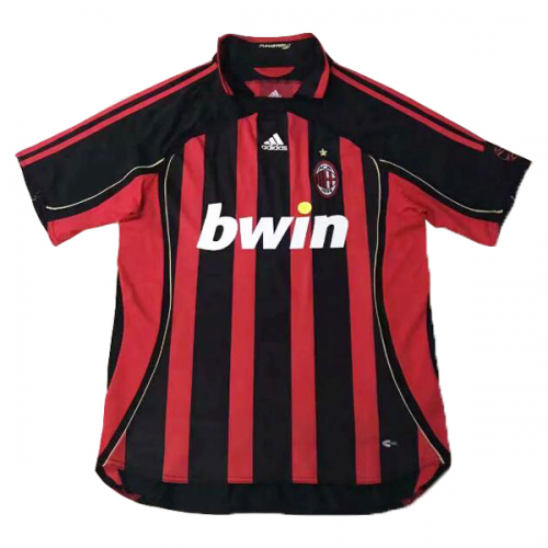 AC Milan Retro Home Red \u0026 Black Soccer 