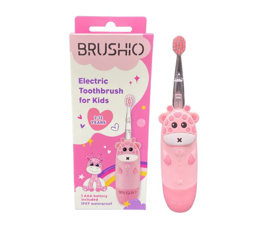 Brushio Kids elektriline hambahari, roosa