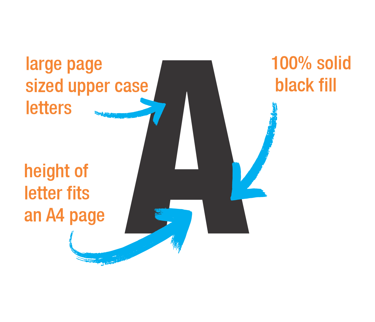 Big Letters Big Numbers Downloadable templates in PDF format