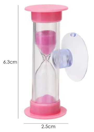 Brushio 2 minūšu krāsains smilšu pulkstenis bērniem, rozā