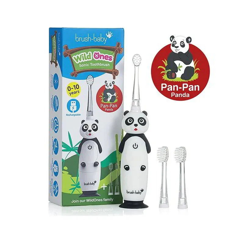 Brush Baby Bērnu elektriskā zobu birste WildOne Panda 0-10g.