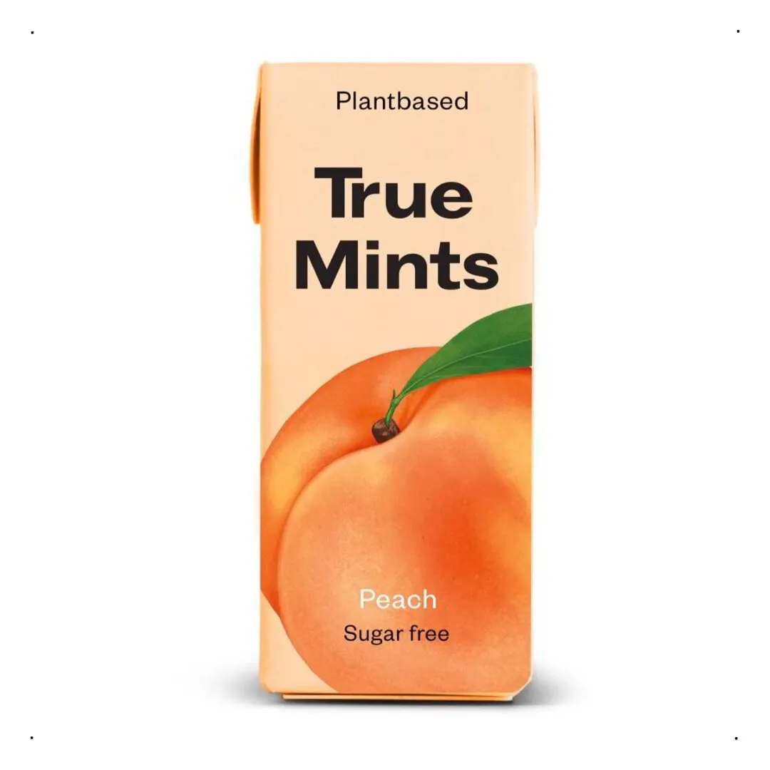 True Mints pastilas bez cukura, persiks