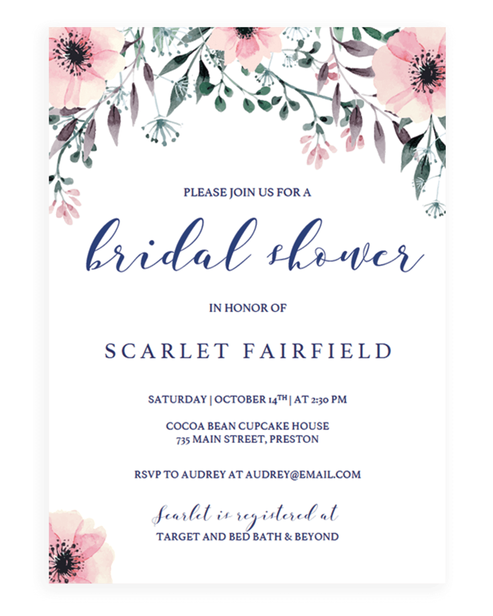 Bridal Shower Invitation Template