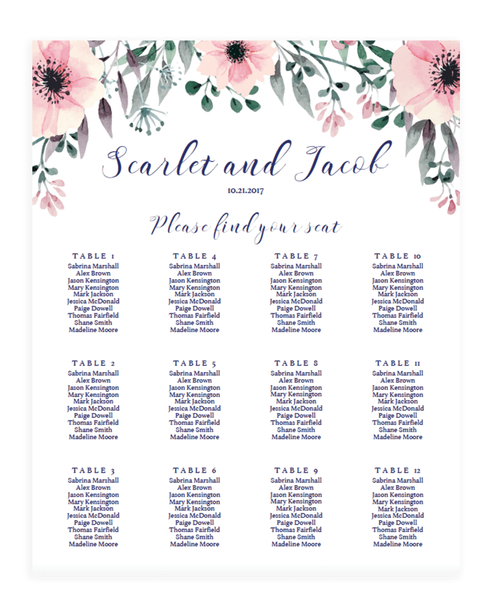 Wedding Seat Arrangement Template from content.web-repository.com