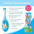 BrushBaby Flossbrush dantų šepetėlis vaikams 0-3 metų