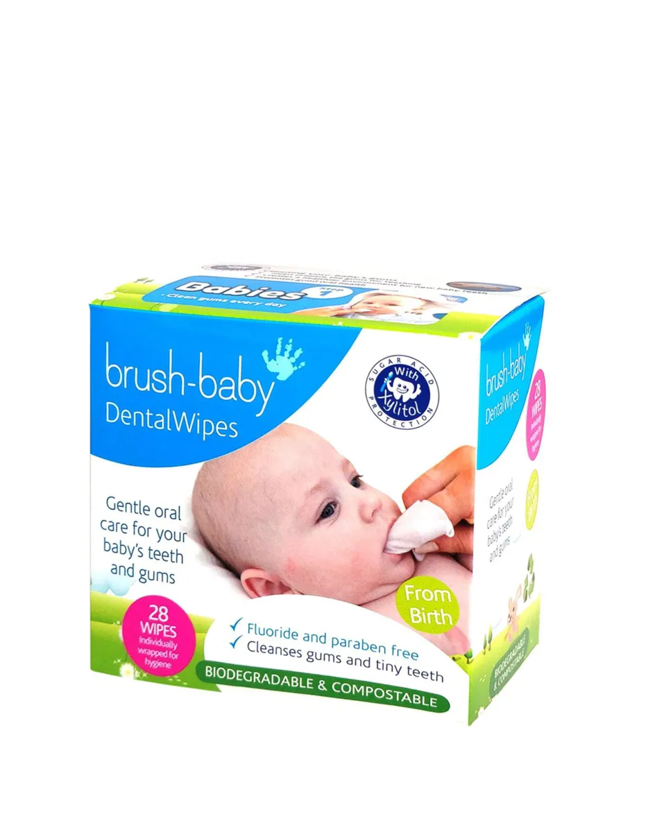 Brush-Baby burnos valymo servetėlės su ksilitoliu, 28 vnt.